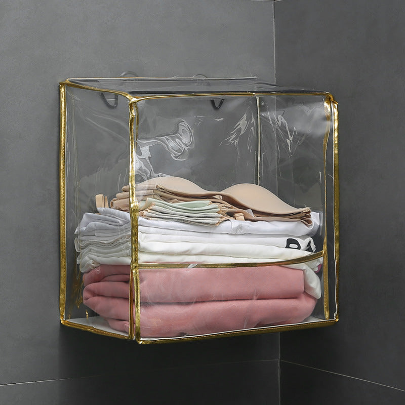 Bathroom Storage Box Shower Room Concealed Clothes Box Foldable Waterproof Bag for Bathroom Clothes Organizer Storage Box