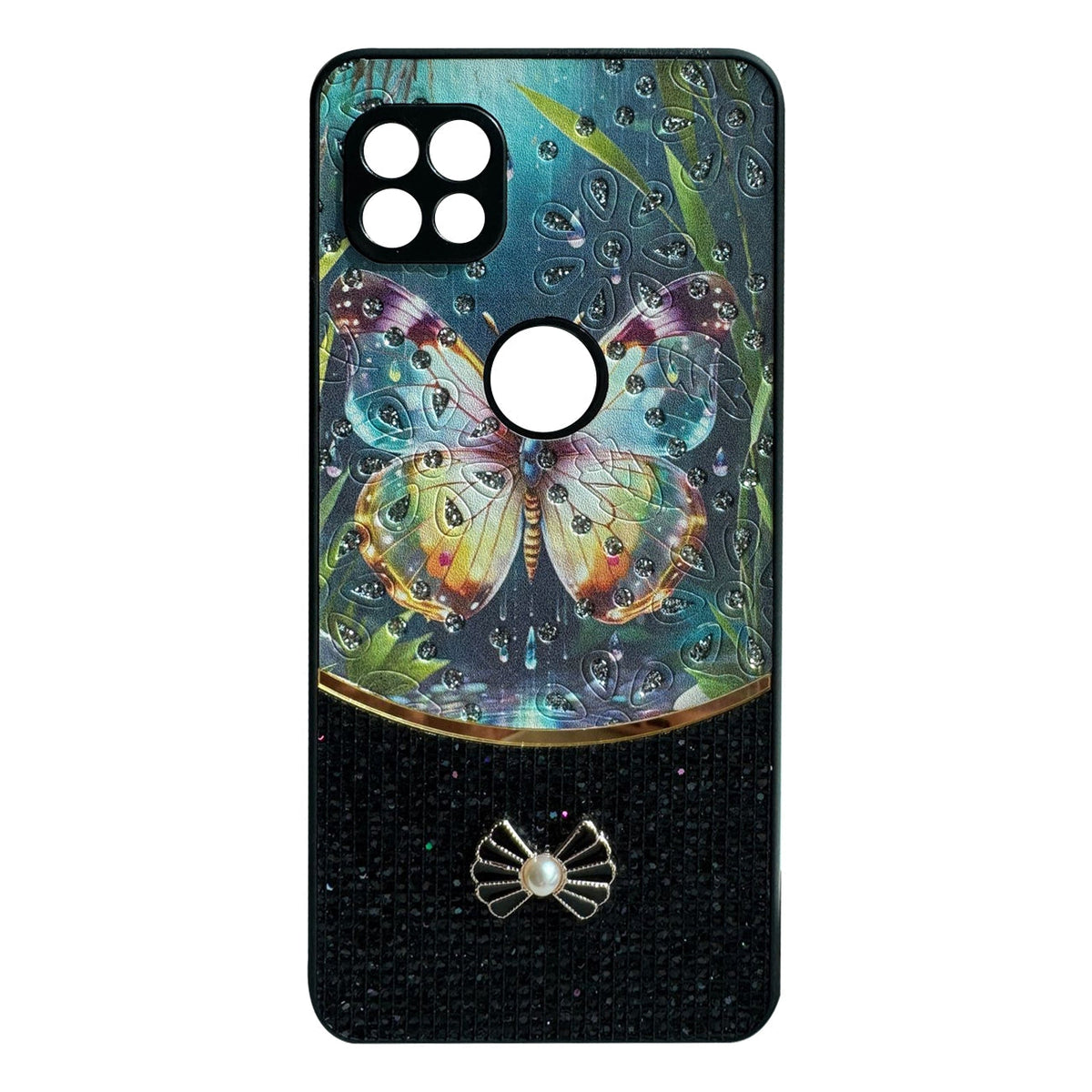 Sparkle Glitter Bling Phone Case in Black With Colorful Cover For Motorola Moto G 5G - Durable & Reliable