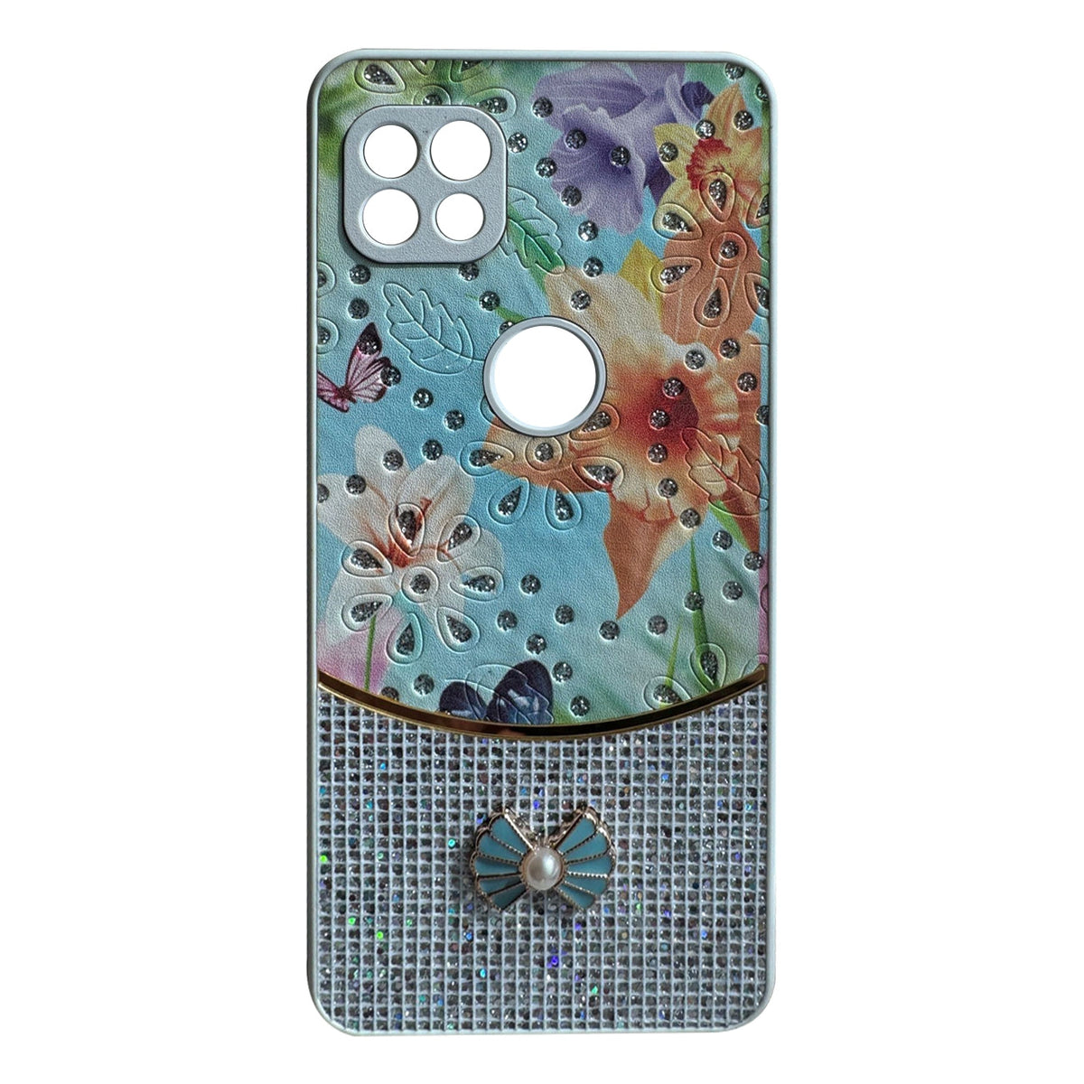 Sparkle Glitter Bling Phone Case in White With Colorful Cover For Motorola Moto G 5G - Durable & Reliable