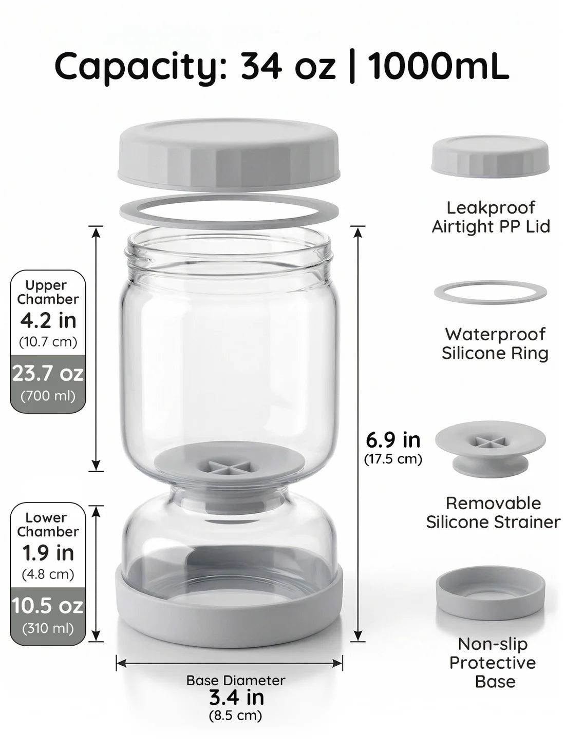 Homnoble Pickle and Olive Hourglass Jar