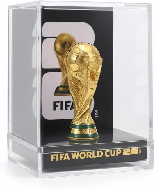 FIFA World Cup 2026 Mini Trophy Replica – Collectible Display Case Gift for Soccer Fans