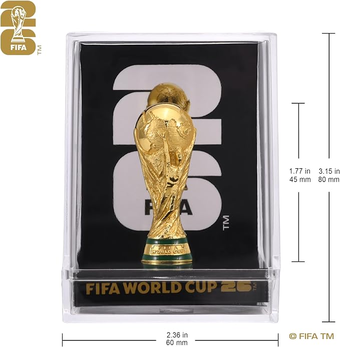 FIFA World Cup 2026 Mini Trophy Replica – Collectible Display Case Gift for Soccer Fans