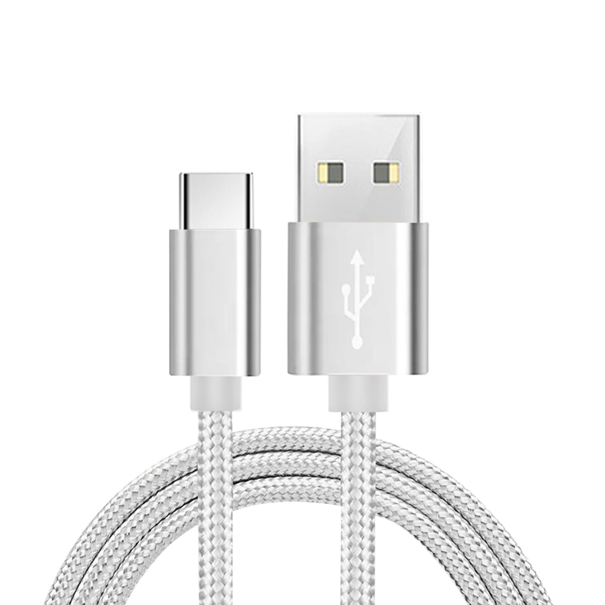 USB-C vinnige laai-/sinchroniseerkabel 2 m in silwer – kristalhelder en betroubaar