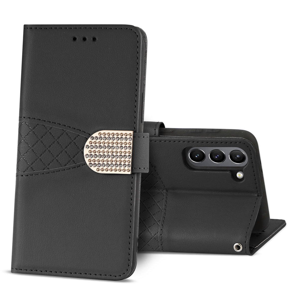 Funda tipo cartera 3 en 1 para SAMSUNG GALAXY S21/S30 en color negro - Transparente y fiable
