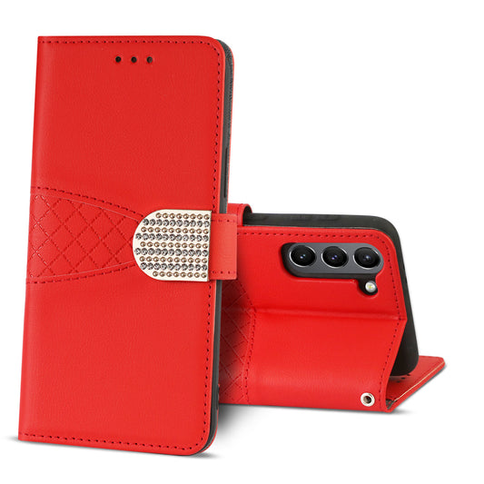 Estuche tipo billetera 3 en 1 para SAMSUNG GALAXY S21/S30 PLUS en rojo - Resistente y fiable