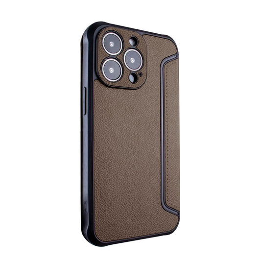 iPhone 14 Plus-versoenbare magnetiese beursie-leerfoonhouer vir Apple iPhone 14 Plus in bruin (FC36-IPH14PLUSBR) - skokvaste beskerming deur