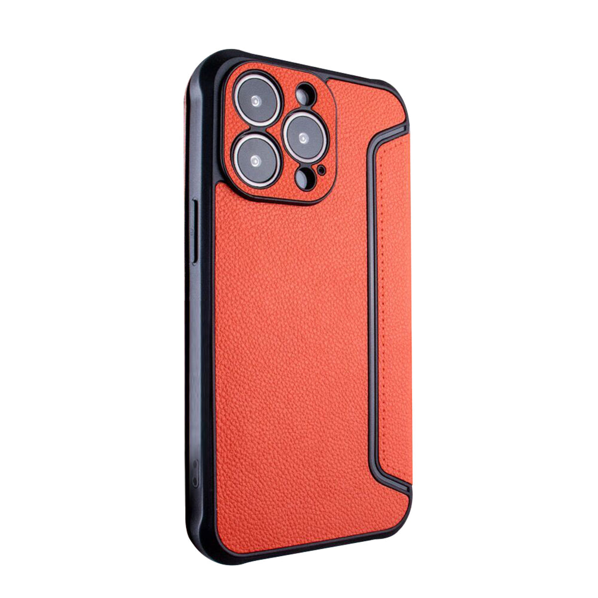 iPhone 14 Compatible Magnetic wallet Leather phone case For Apple iPhone 14 In Orange (FC36-IPH14ORG) - Shockproof Protection by