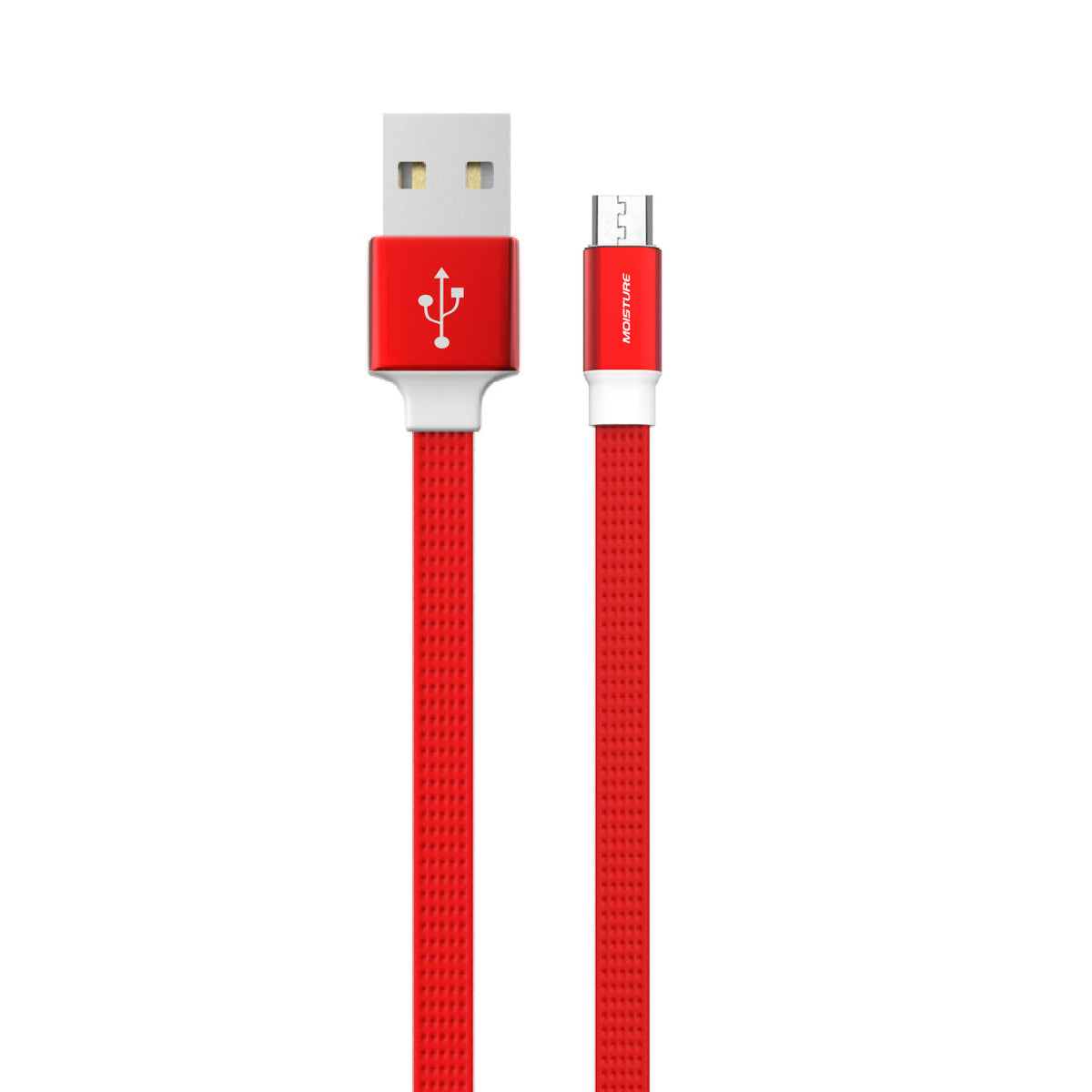 Cable de datos de microacero de alta velocidad en rojo - Resistente y fiable
