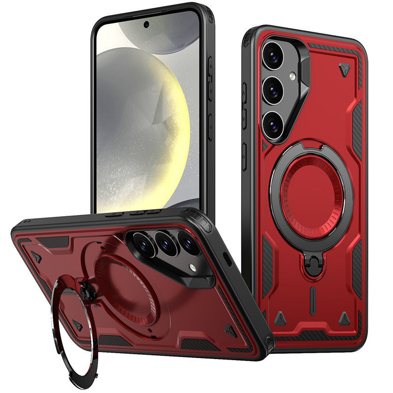360¡ã Rotating Magnetic Versatile Stand Red Compatible with SAMSUNG A26, PC73-SAMA26RD - Crystal Clear & Reliable