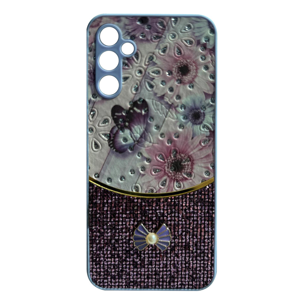 Sparkle Glitter Bling Phone Case in Purple With Colorful Cover For Galaxy S25 - Shockproof & Reliable