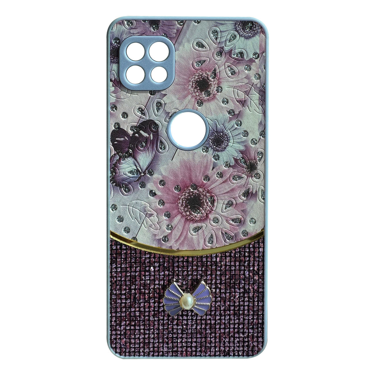 Sparkle Glitter Bling Phone Case in Purple With Colorful Cover For Galaxy S24FE - Shockproof & Reliable