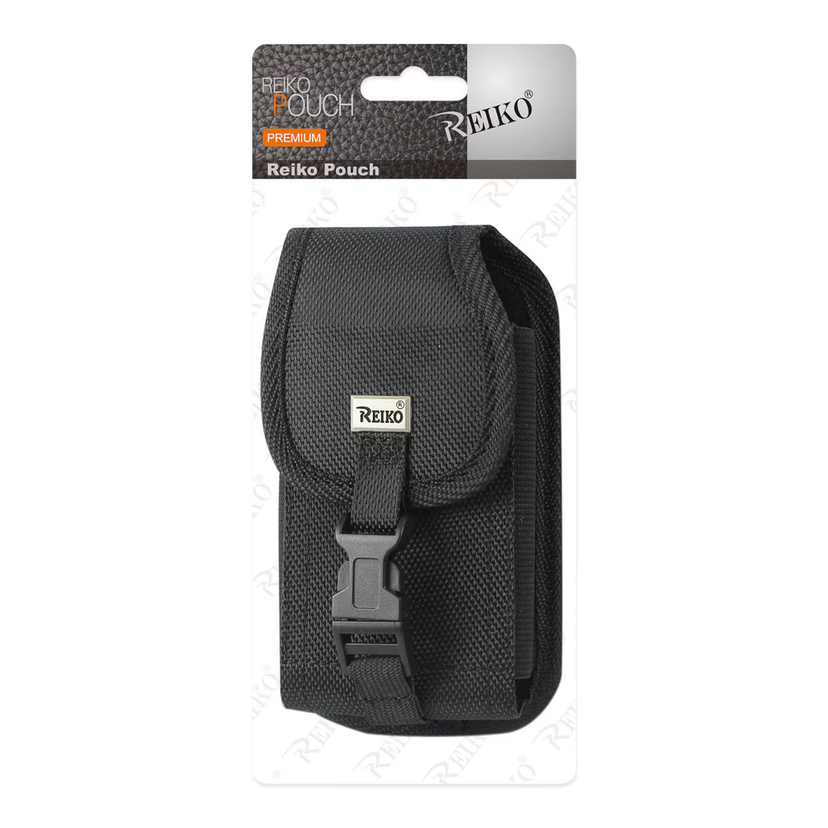 Vertical Rugged Pouch With Buckle Clip In Black (6.1X3.2X0.7 Inches) - Durable & Reliable