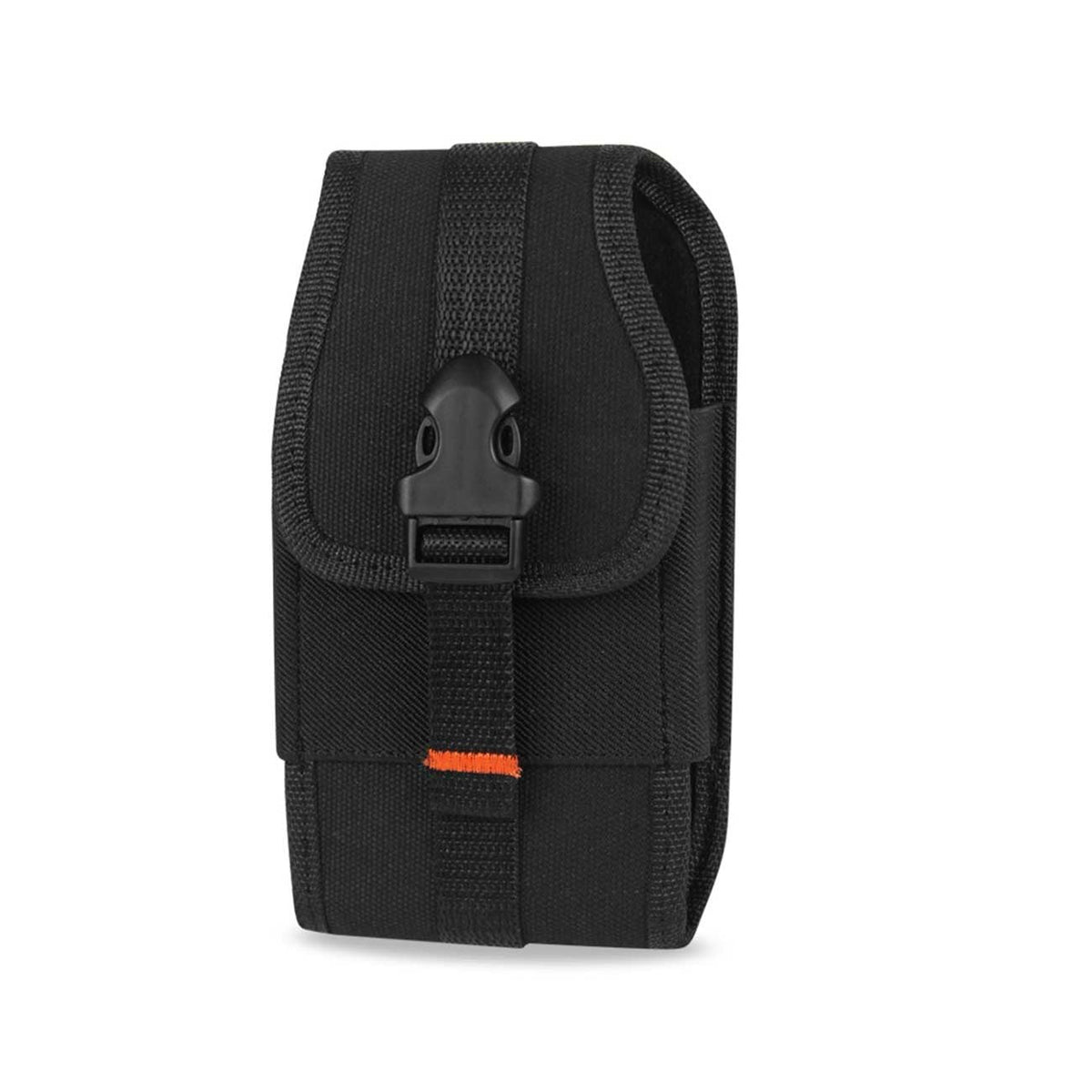 Funda Vertical Reforzada Con Velcro Y Clip Para Cinturón En Negro (7.0X3.9X0.7 Pulgadas) - Premium Y Confiable