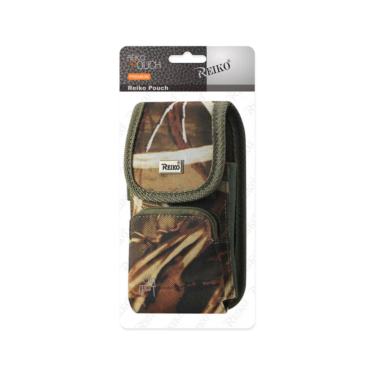 Funda vertical resistente con velcro y clip para cinturón en camuflaje (7.0 x 3.9 x 0.7 pulgadas) - Ultrafina y fiable