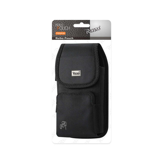 Vertical Rugged Pouch With Velcro And Belt Clip In Black (6.1 X 3.2 X0.7 Inches) - Heavy Duty & Reliable