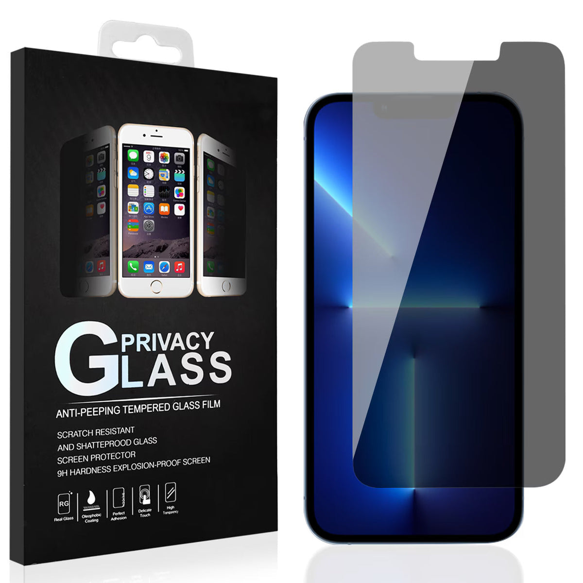 iPhone 13 Pro Compatible Apple iPhone 13 Pro Max Privacy Screen Protector In Black - Premium Protection by