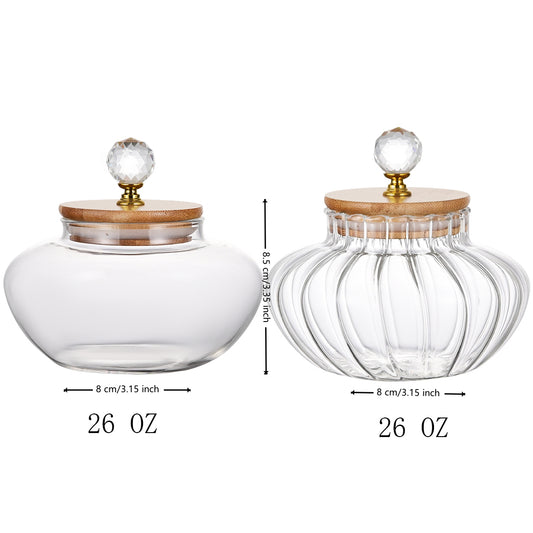 1 PCS High Borosilicate Stripe Sealed Jar, Kitchen Storage Jar, Coffee Can, Coffee Storage Container